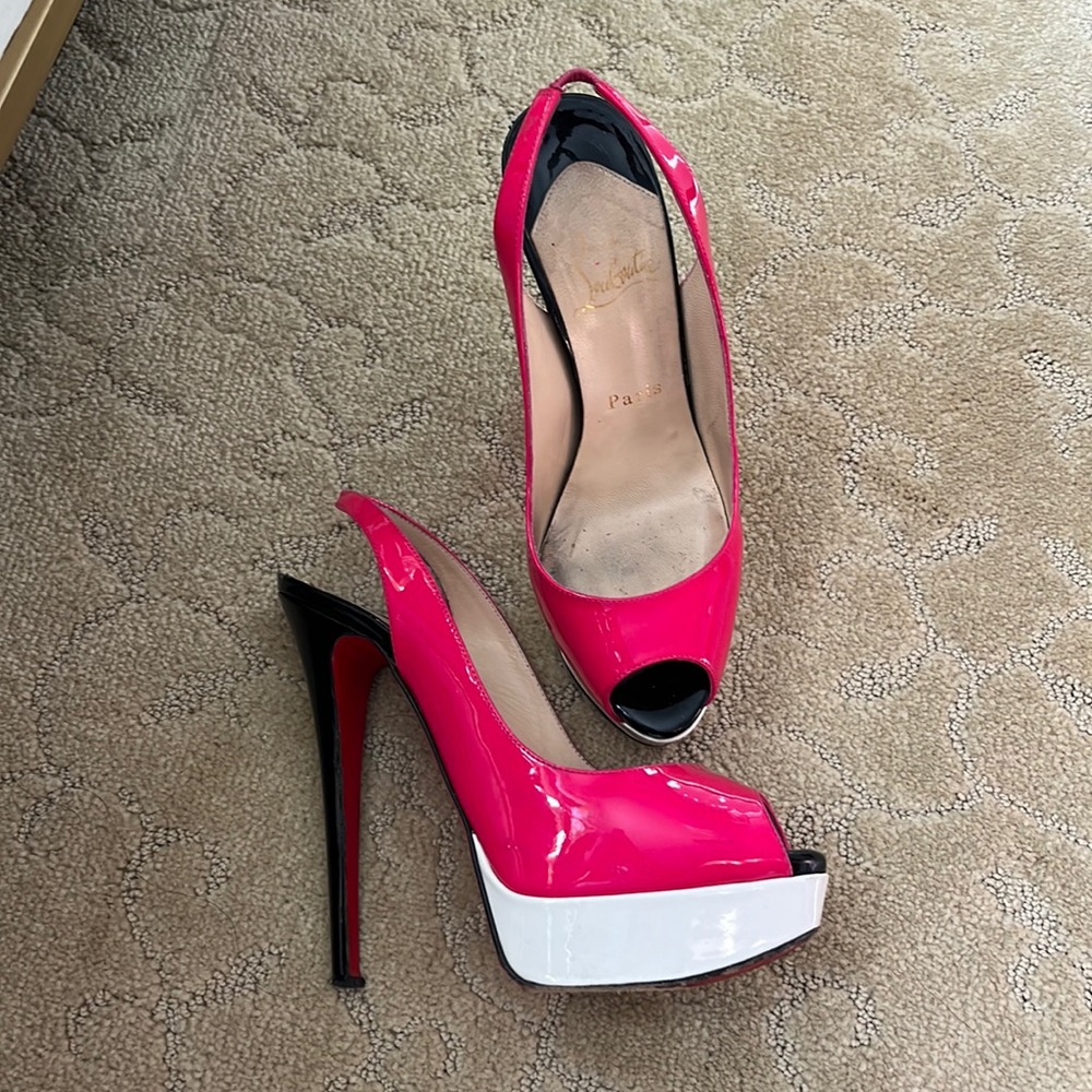 Christian Louboutin Lady Peep Slingback